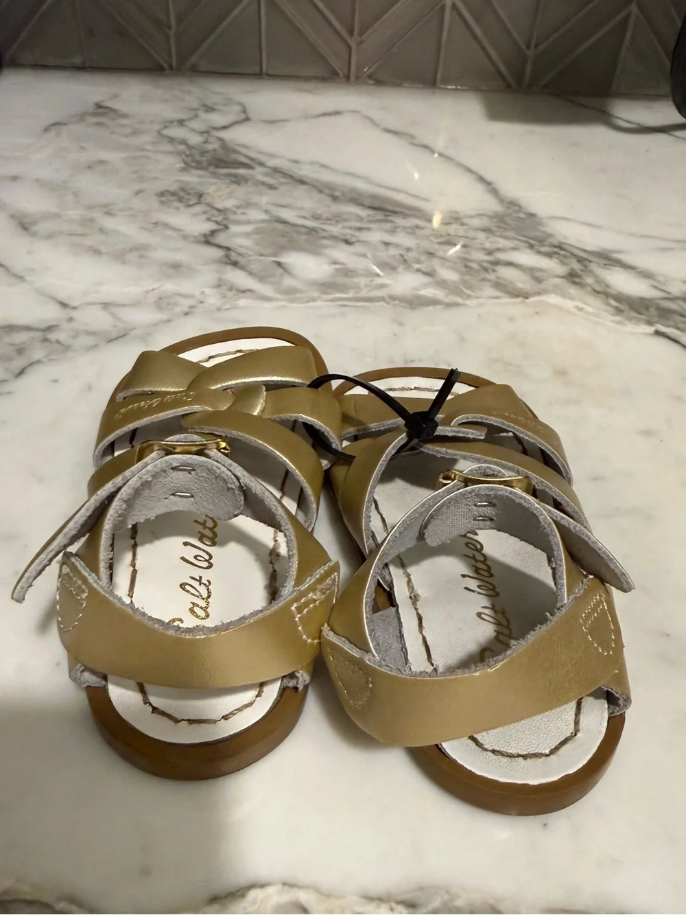$21 ADD ON 4C Salt Water Gold Sandals SUN SAN ZARA c4 toddler shoes